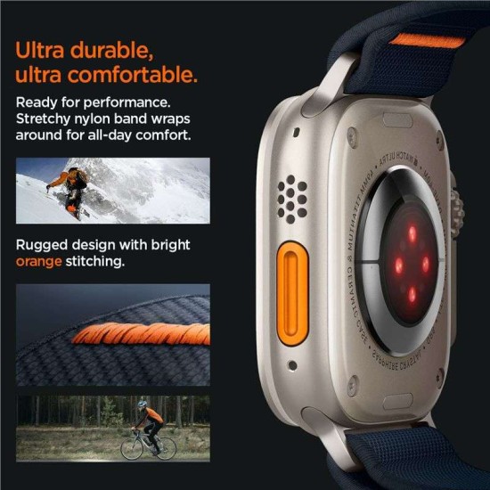 Curea Spigen Fit Lite Ultra compatibila cu Apple Watch 4/5/6/7/8/SE/Ultra 42/44/45/49mm Navy (Ingredi, AMP05984) by www.silkase.ro
