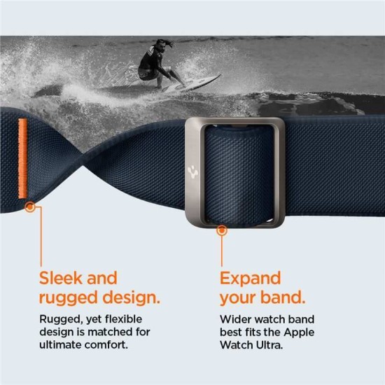 Curea Spigen Fit Lite Ultra compatibila cu Apple Watch 4/5/6/7/8/SE/Ultra 42/44/45/49mm Navy (Ingredi, AMP05984) by www.silkase.ro