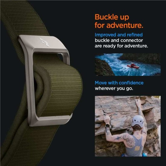 Curea Spigen Fit Lite Ultra compatibila cu Apple Watch 4/5/6/7/8/SE/Ultra 42/44/45/49mm Khaki (Ingredi, AMP05985) by www.silkase.ro