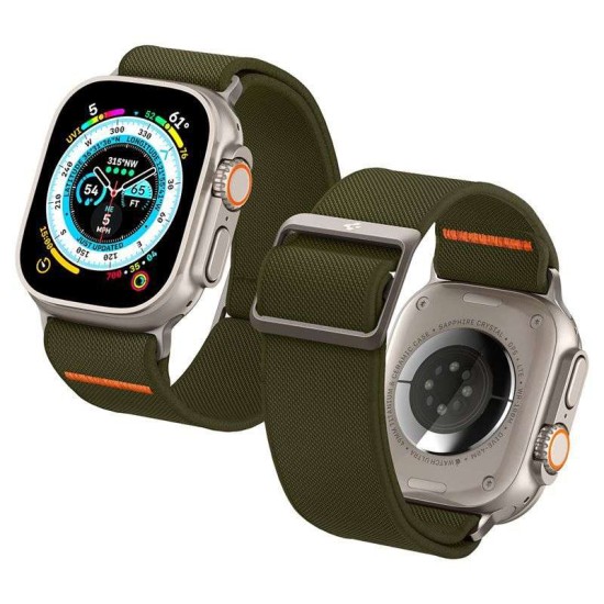 Curea Spigen Fit Lite Ultra compatibila cu Apple Watch 4/5/6/7/8/SE/Ultra 42/44/45/49mm Khaki (Ingredi, AMP05985) by www.silkase.ro