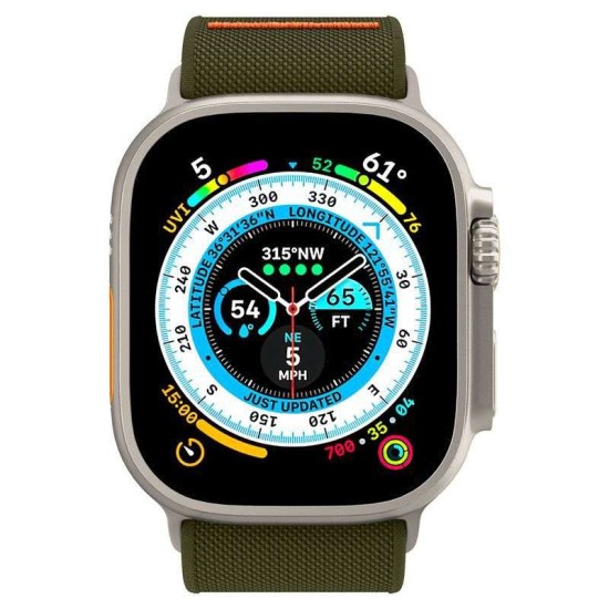 Curea Spigen Fit Lite Ultra compatibila cu Apple Watch 4/5/6/7/8/SE/Ultra 42/44/45/49mm Khaki (Ingredi, AMP05985) by www.silkase.ro