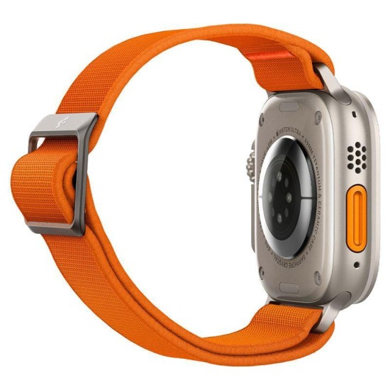 Curea pentru Apple Watch 1/2/3/4/5/6/7/8/9/SE/SE 2/Ultra/Ultra 2 (42/44/45/49mm) - Spigen Fit Lite Ultra - Orange (Ingredi, AMP05986) by www.silkase.ro