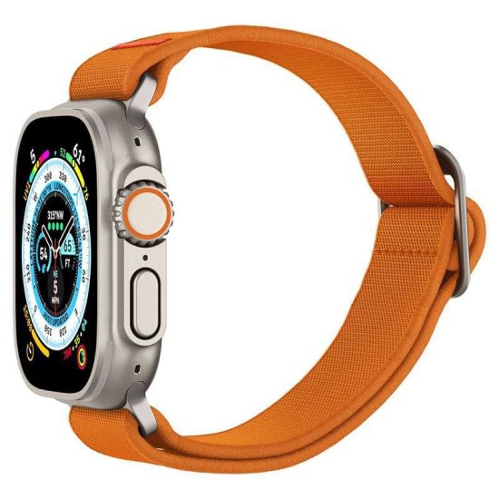 Curea pentru Apple Watch 1/2/3/4/5/6/7/8/9/SE/SE 2/Ultra/Ultra 2 (42/44/45/49mm) - Spigen Fit Lite Ultra - Orange (Ingredi, AMP05986) by www.silkase.ro