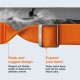 Curea pentru Apple Watch 1/2/3/4/5/6/7/8/9/SE/SE 2/Ultra/Ultra 2 (42/44/45/49mm) - Spigen Fit Lite Ultra - Orange (Ingredi, AMP05986) by www.silkase.ro