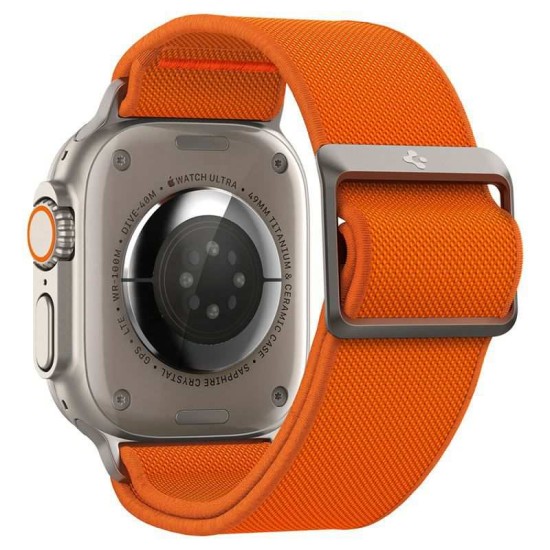 Curea pentru Apple Watch 1/2/3/4/5/6/7/8/9/SE/SE 2/Ultra/Ultra 2 (42/44/45/49mm) - Spigen Fit Lite Ultra - Orange (Ingredi, AMP05986) by www.silkase.ro