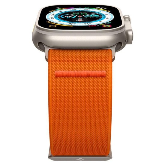 Curea pentru Apple Watch 1/2/3/4/5/6/7/8/9/SE/SE 2/Ultra/Ultra 2 (42/44/45/49mm) - Spigen Fit Lite Ultra - Orange (Ingredi, AMP05986) by www.silkase.ro