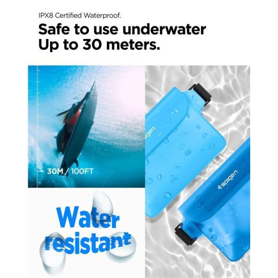 Set 2 borsete waterproof universale Spigen A620 Blue (Spigen, Accesorii telefoane) by www.silkase.ro Set 2 borsete waterproof universale Spigen A620 Blue (Genți și Borsete Telefon, AMP06020) by www.silkase.ro