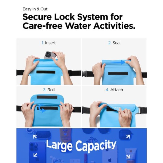 Set 2 borsete waterproof universale Spigen A620 Blue (Spigen, Accesorii telefoane) by www.silkase.ro Set 2 borsete waterproof universale Spigen A620 Blue (Genți și Borsete Telefon, AMP06020) by www.silkase.ro