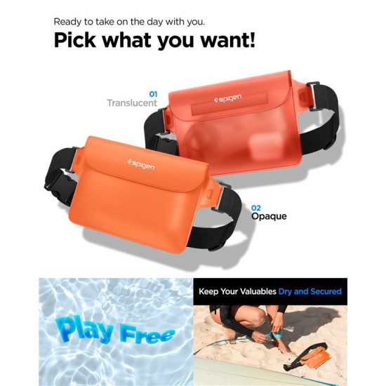Set 2 borsete waterproof universale Spigen A620 Orange (Genți și Borsete Telefon, AMP06021) by www.silkase.ro