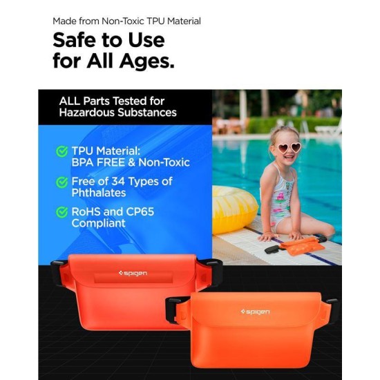 Set 2 borsete waterproof universale Spigen A620 Orange (Genți și Borsete Telefon, AMP06021) by www.silkase.ro