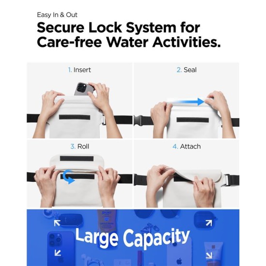 Set 2 borsete waterproof universale Spigen A620 White (Spigen, Accesorii telefoane) by www.silkase.ro Set 2 borsete waterproof universale Spigen A620 White (Genți și Borsete Telefon, AMP06022) by www.silkase.ro