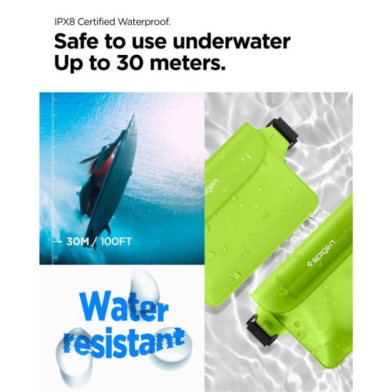 Set 2 borsete waterproof universale Spigen A620 Green (Spigen, Accesorii telefoane) by www.silkase.ro Set 2 borsete waterproof universale Spigen A620 Green (Genți și Borsete Telefon, AMP06023) by www.silkase.ro
