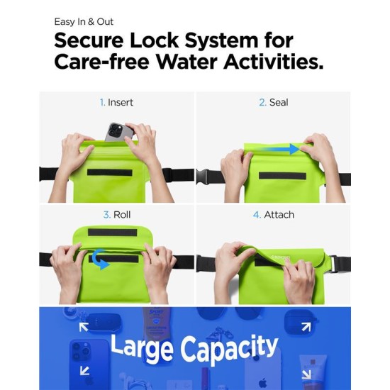 Set 2 borsete waterproof universale Spigen A620 Green (Spigen, Accesorii telefoane) by www.silkase.ro Set 2 borsete waterproof universale Spigen A620 Green (Genți și Borsete Telefon, AMP06023) by www.silkase.ro