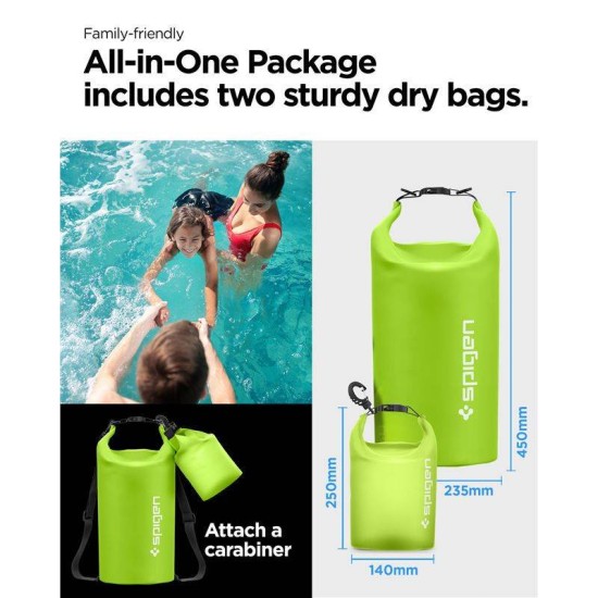 Set 2 genti waterproof universale Spigen A630 Green (Spigen, Accesorii telefoane) by www.silkase.ro Set 2 genti waterproof universale Spigen A630 Green (Genți și Borsete Telefon, AMP06027) by www.silkase.ro