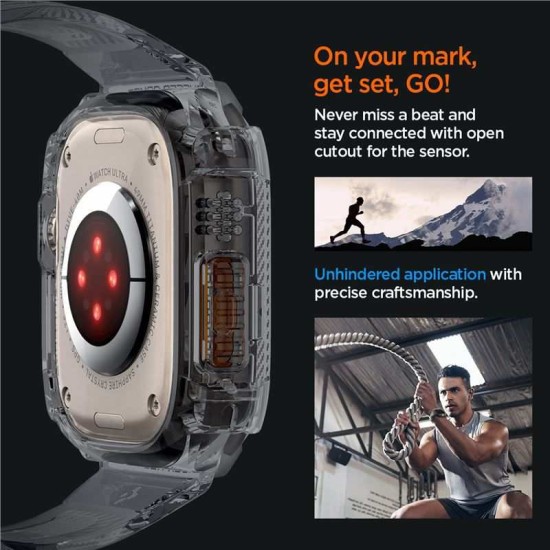 Husa cu curea Spigen pentru Apple Watch Ultra 2/1 49mm, Gri (Ingredi, ACS06028) by www.silkase.ro