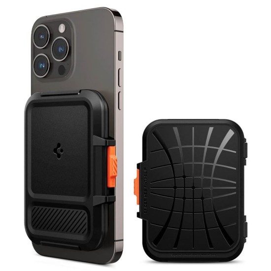 Portofel magnetic tip MagSaf, Spigen, Lock Fit, Policarbonat, Negru (Spigen, Accesorii telefoane) by www.silkase.ro Portofel magnetic tip MagSaf, Spigen, Lock Fit, Policarbonat, Negru (Portofele și Suporturi Card, AFA06031) by www.silkase.ro