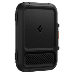 Portofel magnetic tip MagSaf, Spigen, Lock Fit, Policarbonat, Negru
