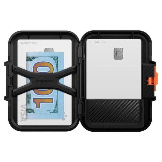 Portofel magnetic tip MagSaf, Spigen, Lock Fit, Policarbonat, Negru (Spigen, Accesorii telefoane) by www.silkase.ro Portofel magnetic tip MagSaf, Spigen, Lock Fit, Policarbonat, Negru (Portofele și Suporturi Card, AFA06031) by www.silkase.ro