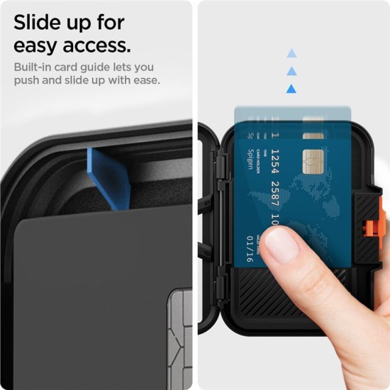 Portofel magnetic tip MagSaf, Spigen, Lock Fit, Policarbonat, Negru (Spigen, Accesorii telefoane) by www.silkase.ro Portofel magnetic tip MagSaf, Spigen, Lock Fit, Policarbonat, Negru (Portofele și Suporturi Card, AFA06031) by www.silkase.ro