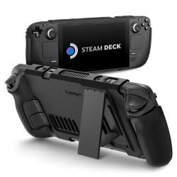 Husa subtire Spigen Thin Fit cu stand pentru Steam Deck, neagra