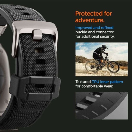 Curea Spigen DuraPro Armor compatibila cu Apple Watch 4/5/6/7/8/9/10/SE/Ultra1/2 42/44/45/46/49mm Black (Spigen, Ingredi) by www.silkase.ro Curea Spigen DuraPro Armor compatibila cu Apple Watch 4/5/6/7/8/9/10/SE/Ultra1/2 42/44/45/46/49mm Black (Ingredi, AMP06065) by www.silkase.ro