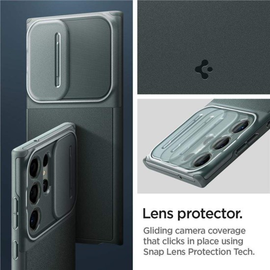 Husa Spigen Optik Armor pentru Samsung Galaxy S23 Ultra Verde inchis (Spigen, S23 Ultra) by www.silkase.ro Husa Spigen Optik Armor pentru Samsung Galaxy S23 Ultra Verde inchis (S23 Ultra, ACS06081) by www.silkase.ro