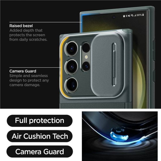 Husa Spigen Optik Armor pentru Samsung Galaxy S23 Ultra Verde inchis (Spigen, S23 Ultra) by www.silkase.ro Husa Spigen Optik Armor pentru Samsung Galaxy S23 Ultra Verde inchis (S23 Ultra, ACS06081) by www.silkase.ro