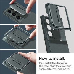 Husa Spigen Optik Armor pentru Samsung Galaxy S23 Ultra Verde inchis Husa Spigen Optik Armor pentru Samsung Galaxy S23 Ultra Verde inchis