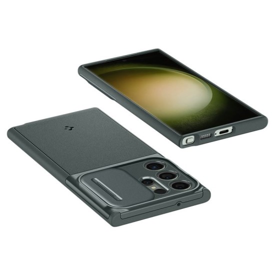 Husa Spigen Optik Armor pentru Samsung Galaxy S23 Ultra Verde inchis (Spigen, S23 Ultra) by www.silkase.ro Husa Spigen Optik Armor pentru Samsung Galaxy S23 Ultra Verde inchis (S23 Ultra, ACS06081) by www.silkase.ro