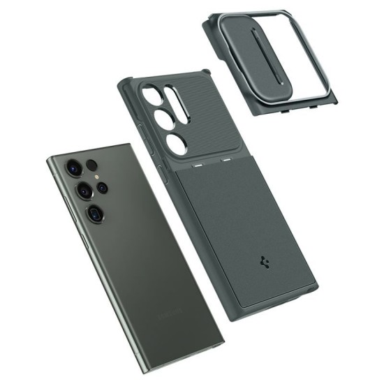Husa Spigen Optik Armor pentru Samsung Galaxy S23 Ultra Verde inchis (Spigen, S23 Ultra) by www.silkase.ro Husa Spigen Optik Armor pentru Samsung Galaxy S23 Ultra Verde inchis (S23 Ultra, ACS06081) by www.silkase.ro