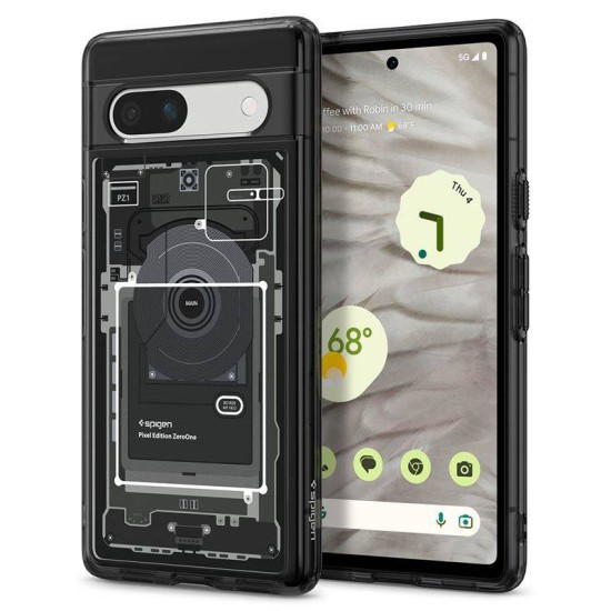 Husa Spigen Ultra Hybrid pentru Google Pixel 7a, culoare negru (Pixel 7a, ACS06093) by www.silkase.ro