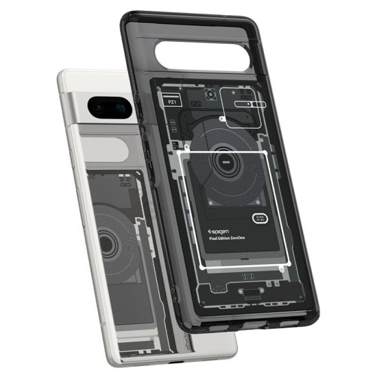 Husa Spigen Ultra Hybrid pentru Google Pixel 7a, culoare negru (Pixel 7a, ACS06093) by www.silkase.ro