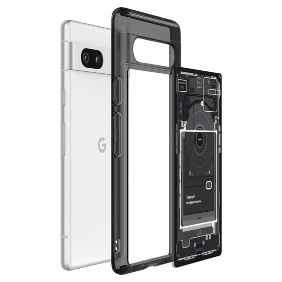 Husa Spigen Ultra Hybrid pentru Google Pixel 7a, culoare negru (Pixel 7a, ACS06093) by www.silkase.ro
