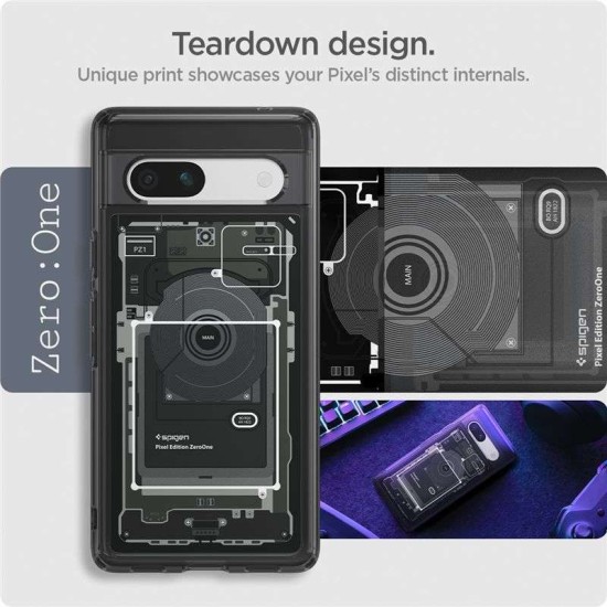 Husa Spigen Ultra Hybrid pentru Google Pixel 7a, culoare negru (Pixel 7a, ACS06093) by www.silkase.ro