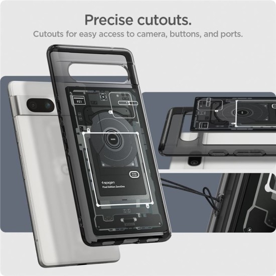 Husa Spigen Ultra Hybrid pentru Google Pixel 7a, culoare negru (Pixel 7a, ACS06093) by www.silkase.ro