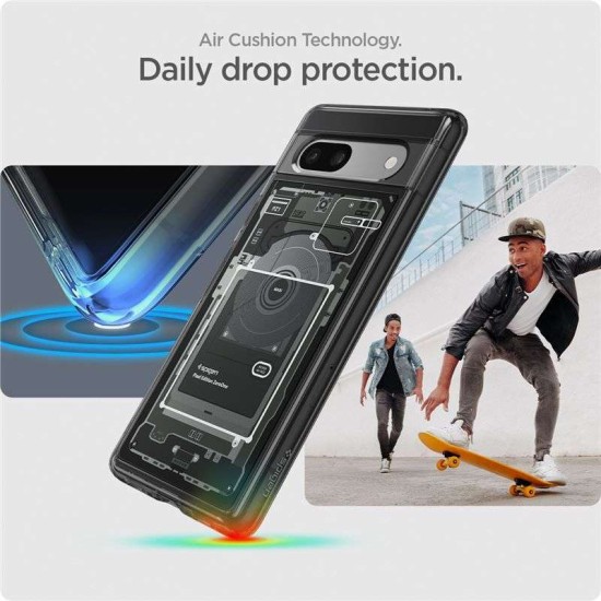 Husa Spigen Ultra Hybrid pentru Google Pixel 7a, culoare negru (Pixel 7a, ACS06093) by www.silkase.ro
