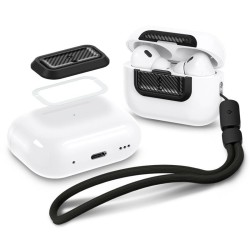 Husa cu sistem de blocare Spigen Lock Fit M pentru AirPods Pro (Gen 1/2), carbon