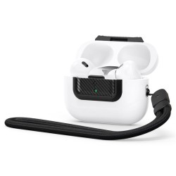 Husa cu sistem de blocare Spigen Lock Fit M pentru AirPods Pro (Gen 1/2), carbon