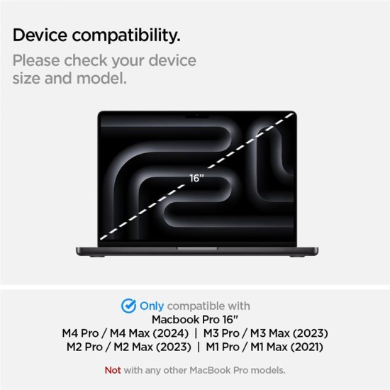 Filtru de confidentialitate Spigen SafeView pentru MacBook Pro 16 (2021-2024) (Ingredi, AFL06157) by www.silkase.ro