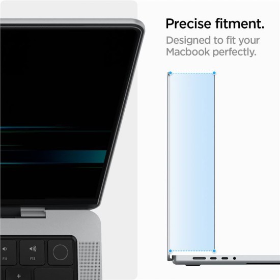 Filtru de confidentialitate Spigen SafeView pentru MacBook Pro 14 (2021-2024) (Ingredi, AFL06158) by www.silkase.ro