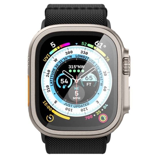 Folie sticla transparenta Spigen GLAStR Slim Pro compatibila cu Apple Watch Ultra 49mm Titanium (Ingredi, AGL06161) by www.silkase.ro