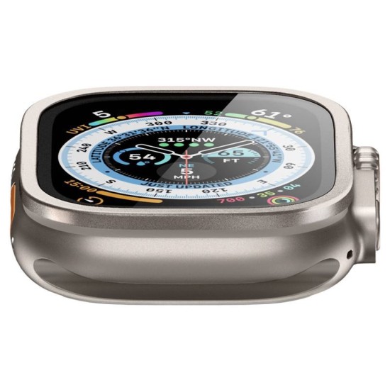 Folie sticla transparenta Spigen GLAStR Slim Pro compatibila cu Apple Watch Ultra 49mm Titanium (Ingredi, AGL06161) by www.silkase.ro