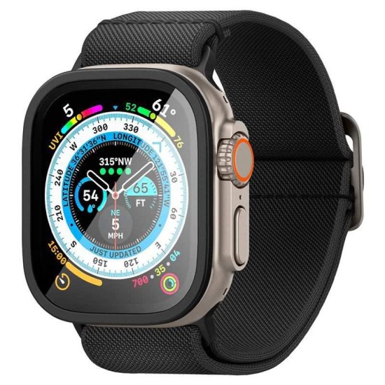 Folie sticla transparenta Spigen GLAStR Slim Pro compatibila cu Apple Watch Ultra 49mm Black (Ingredi, AGL06163) by www.silkase.ro