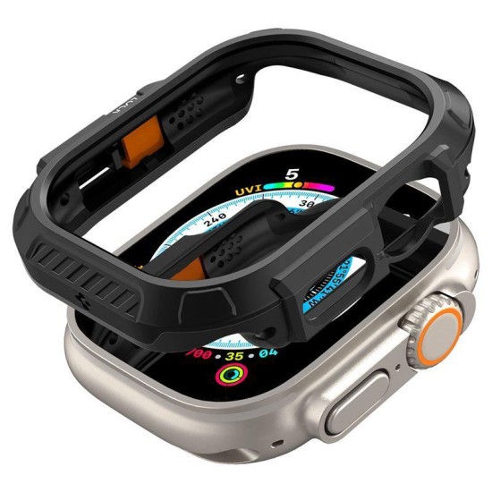 Husa Spigen Lock Fit compatibila cu Apple Watch Ultra/Ultra 2 49mm Black (Spigen, Ingredi) by www.silkase.ro Husa Spigen Lock Fit compatibila cu Apple Watch Ultra/Ultra 2 49mm Black (Ingredi, ACS06208) by www.silkase.ro