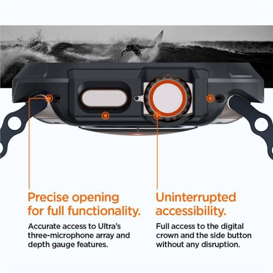 Husa Spigen Lock Fit compatibila cu Apple Watch Ultra/Ultra 2 49mm Black (Spigen, Ingredi) by www.silkase.ro Husa Spigen Lock Fit compatibila cu Apple Watch Ultra/Ultra 2 49mm Black (Ingredi, ACS06208) by www.silkase.ro