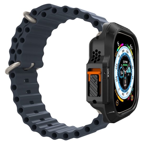 Husa Spigen Lock Fit compatibila cu Apple Watch Ultra/Ultra 2 49mm Black (Spigen, Ingredi) by www.silkase.ro Husa Spigen Lock Fit compatibila cu Apple Watch Ultra/Ultra 2 49mm Black (Ingredi, ACS06208) by www.silkase.ro