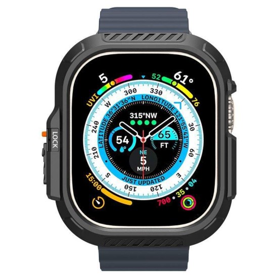 Husa Spigen Lock Fit compatibila cu Apple Watch Ultra/Ultra 2 49mm Black (Spigen, Ingredi) by www.silkase.ro Husa Spigen Lock Fit compatibila cu Apple Watch Ultra/Ultra 2 49mm Black (Ingredi, ACS06208) by www.silkase.ro