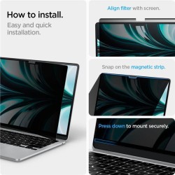 Filtru de confidentialitate Spigen SafeView pentru MacBook Air 13 M2/M3/M4 Filtru de confidentialitate Spigen SafeView pentru MacBook Air 13 M2/M3/M4
