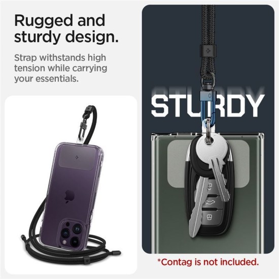 Snur pentru telefon, Spigen, 790 cm, Negru (Spigen, Accesorii telefoane) by www.silkase.ro Snur pentru telefon, Spigen, 790 cm, Negru (Șnururi și Curele Telefon, AFA06263) by www.silkase.ro