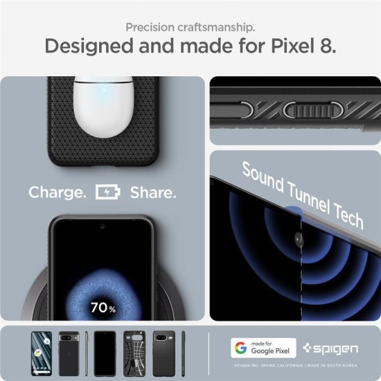 Husa pentru Google Pixel 8 - Spigen Liquid Air - Matte Black (Spigen, Pixel 8) by www.silkase.ro Husa pentru Google Pixel 8 - Spigen Liquid Air - Matte Black (Pixel 8, ACS06274) by www.silkase.ro